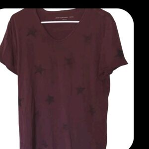 John Varvatos             Burgundy Star Short Sleeve Tee